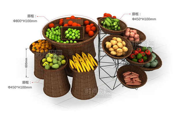 超市貨架_果蔬展示架